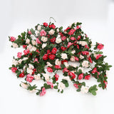 12 Pcs 98.4 Ft Artificial Flower Garland Pink Rose Garland For Wedding Room Decor?12,Pink?