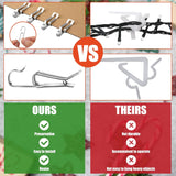 150 Pcs Christmas Light Clips Metal Gutter Clips For Hanging Outdoor Lights For Seasonal Lighting Gutter Hooks Christmas Light Asphalt Shingle Roof Hanging Festival Xmas Outside Decoration