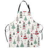 Christmas Tree Apron Xmas Aprons With Pocket Snowflake Stars Adjustable Bib Aprons For Women Winter Pine Trees Cooking Apron For Holiday Suitable For Bbq Grill Drawing Haircut