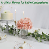 Hydrangea Artificial Flower 104 Pcs Silk Flower Heads With Stems, Blush Full Flowers Heads For Home Weddings Centerpieces Valentine'S Day Party Decor (Light Pink)