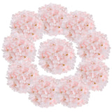 Fake Pink Hydrangea Artificial Flowers - Faux Silk Hydrangeas Flowers Heads With Stems Real Touch For Home Wedding Party Table Decor(Pink,Pack Of 10)