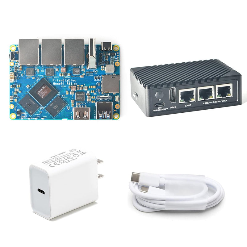 Mini Openwrt Router, Nanopi R6S With Metal Case, 2Xpcie 2.5G Ethernet, 6Tops N