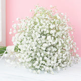 150 Pcs Baby Breath Artificial Flowers Fake White Baby Breath Flower Artificial Bulk Real Touch Faux Gypsophila Bouquet For Wedding Floral Arrangement Centerpieces Table Decoration (White, 150 Pcs)