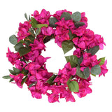 Bougainvillea Artificial Wreaths For Front Door Spring Summer Faux Silk Bougainvillea Wreath Fake Bougainvillea Flowers For Porch Wedding Home Wall Festival Indoor Outside Decor (Hot Pink)