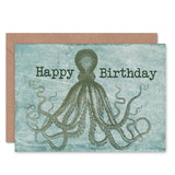 Birthday Happy Octopus Tentacles Art Greetings Greeting Card Gift