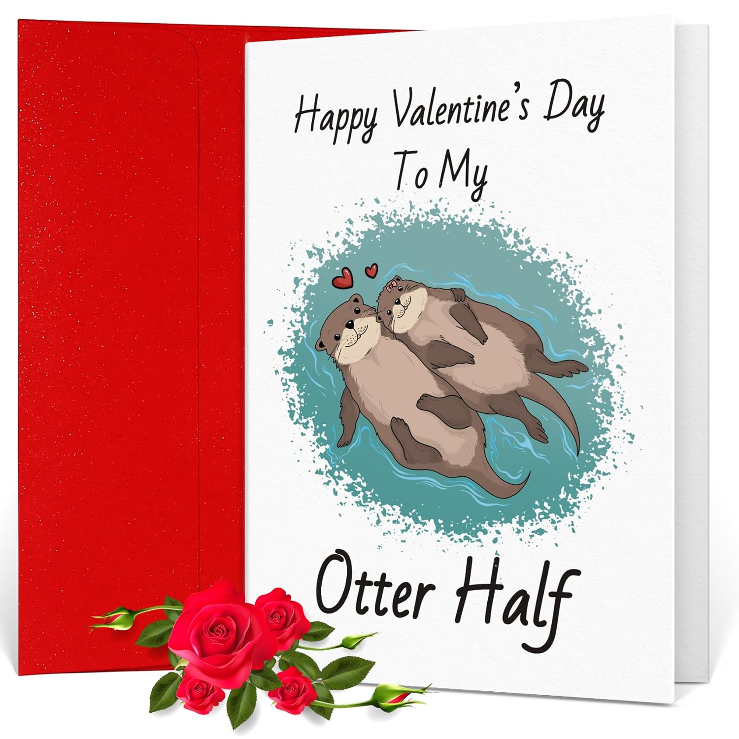 Valentines Day Card Gifts For Him Men - Mens Valentines Gifts, Funny Valentine'S Day Cards - Anniversary Love Gift For Him Her, Cute Otter Card - Valentine'S Cards Gift For Husband, Wife, Boyfriend