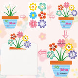 24Pcs Diy Mother'S Day Gifts Flower Crafts With Envelope, Mother'S Day Flower Pot Handmade Greeting Cards Set For Mom Home School Classroom Fun Activities Diy Mother'S Day Gift Craft For Kids