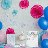 Baby Gender Reveal Board With Stand, 60 Elephant Boy And Girl Stickers For Party Guests?He Or She, Cast Your Vote Guess Game, Gender Reveal Party Centerpiece Decorations
