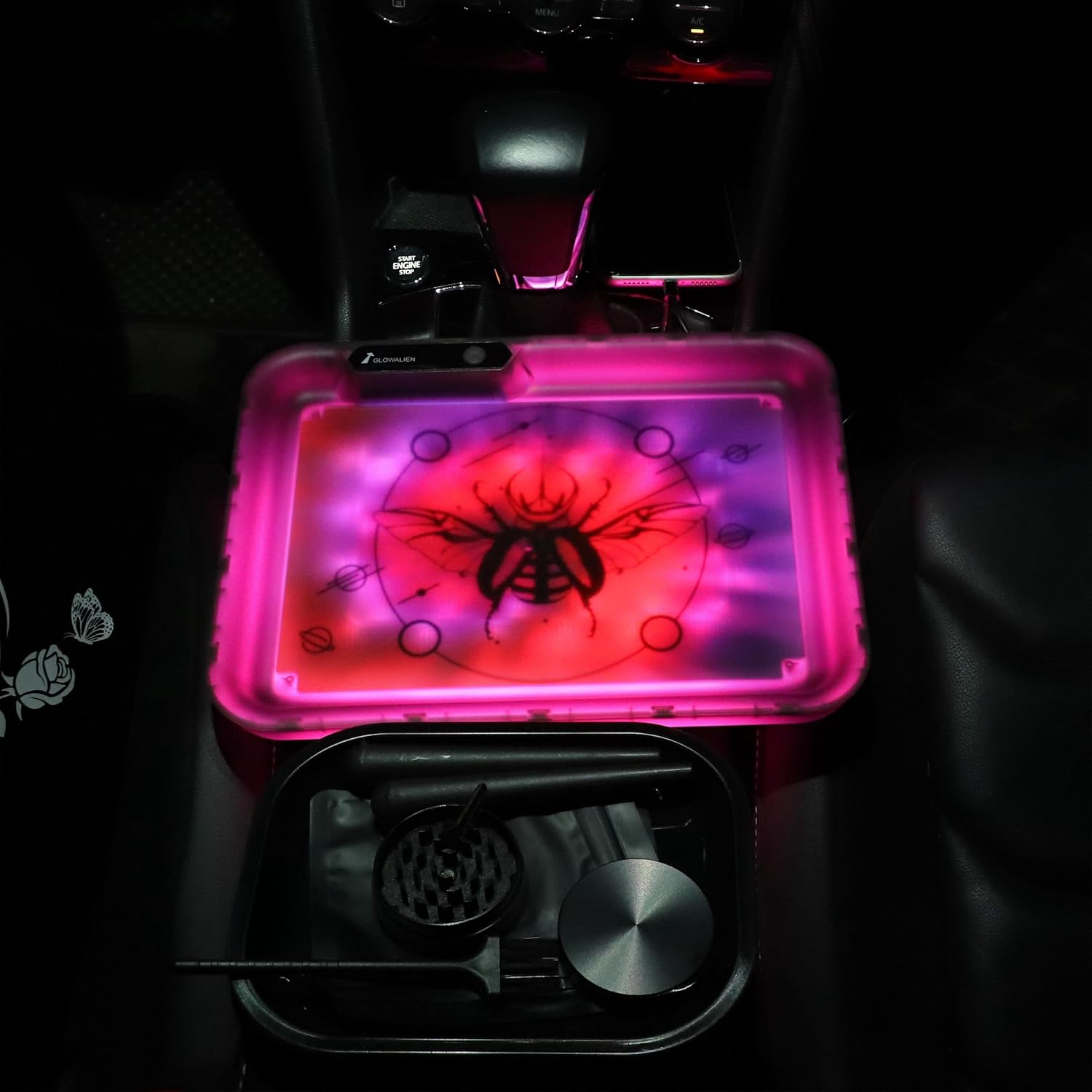 Led Tray Set, 10-Pack Kit Light Up Tray Accessories, Neon Lighting Tray Kit All In One For Men Women Dad Bro, Black, Beetle'S Universe