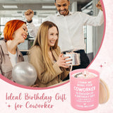 Coworker Birthday Gifts For Women, Funny Coworkers Candle 10Oz, Best Birthday Gift For Coworker Female, Work Besties, Pink Handmade Soy Wax Scented Candles