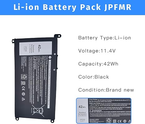 Dell JPFMR 42Wh Laptop Battery Replacement for Chromebook 3100 3400 5493 7MT0R