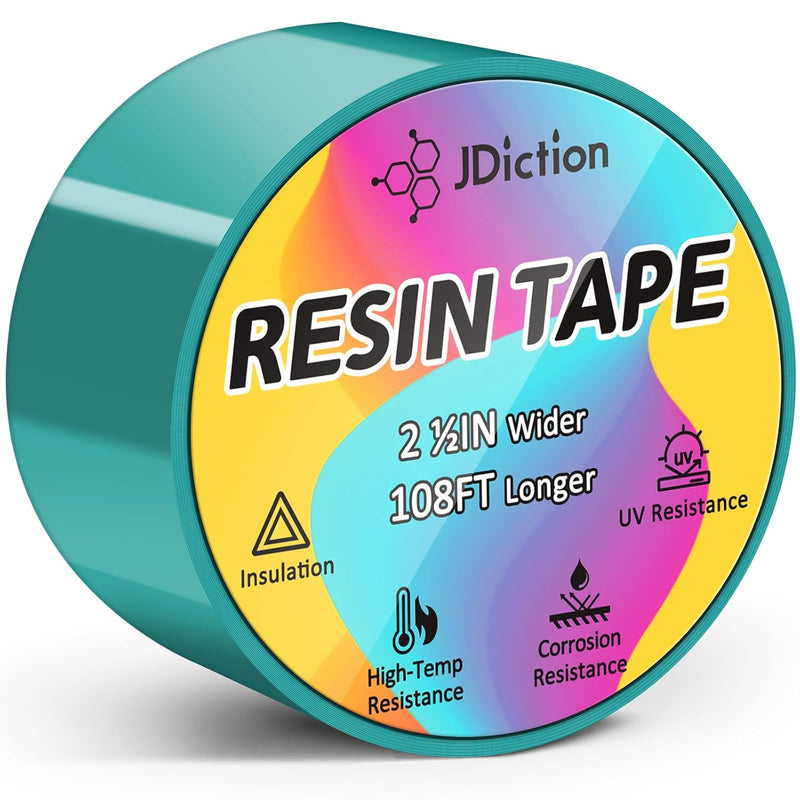 Uv Resin Tape For Epoxy Resin Molding, 2.5In W X 108Ft L Resin Tape, 392? Heat Resistant Anti-Corrosion, Easy Peel, Epoxy Resin Tape For Jewelry Making, River Table, Deep Pour