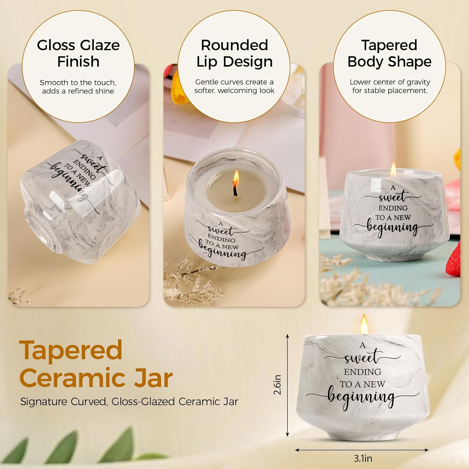 Farewell Gifts For Coworkers New Beginnings Gifts For Women New Beginnings Candle For New Job, Going Away, Retirement, Leaving, Graduation, Closing Gift - A Sweet Ending To A New Beginning Candle