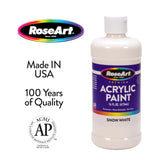 RoseArt 16oz Snow White & Raven Black Acrylic Paint Set