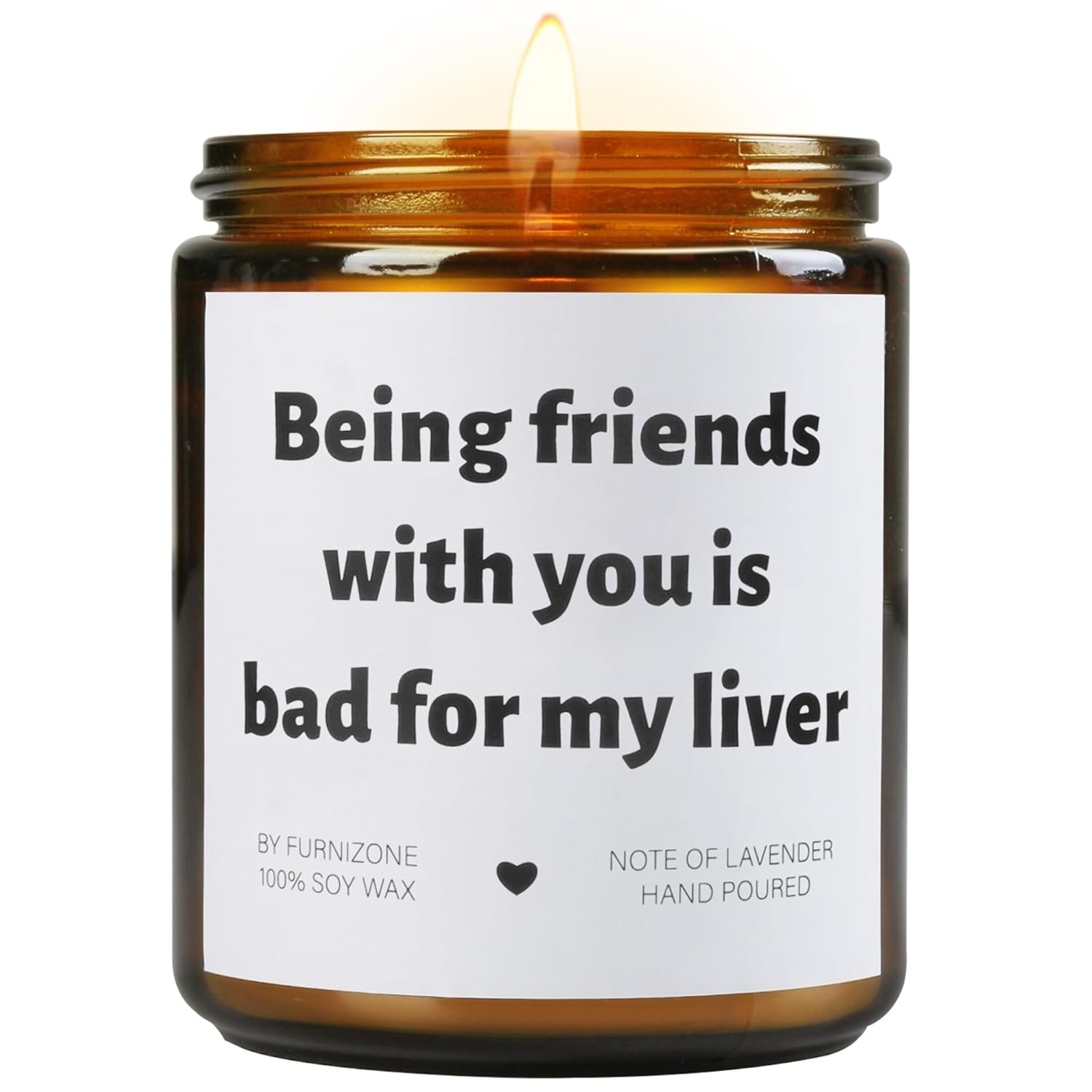 Best Friends Birthday Gifts For Women, Gifts For Women Men Best Friends Sister Brother, Funny Gifts For Women Birthday Gifts For Her, Gag Gifts For Her, Soy Wax Lavender Scented Candles Gifts, Brown