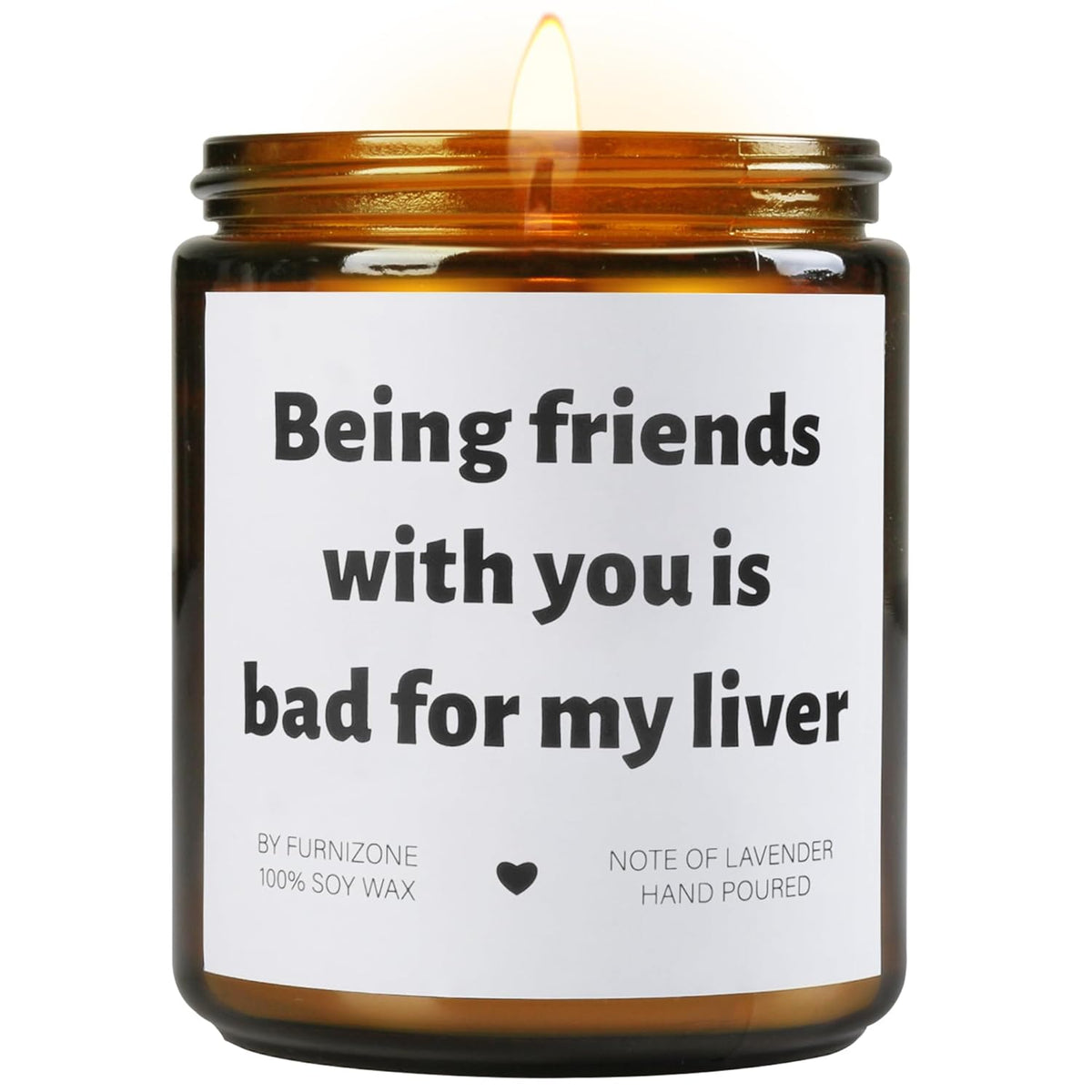 Best Friends Birthday Gifts For Women, Gifts For Women Men Best Friends Sister Brother, Funny Gifts For Women Birthday Gifts For Her, Gag Gifts For Her, Soy Wax Lavender Scented Candles Gifts, Brown