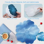 Silicone Resin Molds, 1Pcs Large Resin Tray Mold And 5Pcs Coaster Molds For Resin Casting, Flower Shape Epoxy Resin Casting Molds For Diy, Home Decoration, Table Wine Tray-6 Pcs