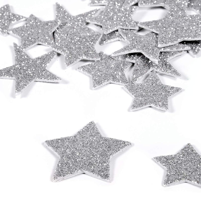 6 Pack Foam Glitter Letter Stickers Silver Foam Stars 3D Diy Stickers Cute Pho