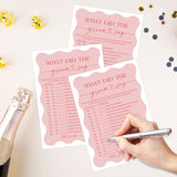 Wedding Traditions Game For Bridal Shower Pink And Red Bridal Shower Party Games For Guests 30Pcs Wedding Party Activities What Did The Groom Say Game Cards Wedding Decoration Party Supplies - Y118