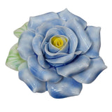 Hand-Made 3D Artificial Ceramic Flowers Desktop Decor Small Plant Potted,Exquisite Suitable For Outdoor/Indoor, Bedroom, Living Room And Office Decoration (3Inch) (Blue2)