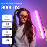 Magnetic Handheld Light Wand 11.8 Inch Rechargeable Dimmable Tube Light for TikTok YouTube Vlogs