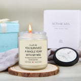 1 Year Anniversary Candle Gifts For Girlfriend Boyfriend, Anniversary Wedding Gifts For Couple, Birthday Valentine'S Day Gift For Wife Husband, Romantic Gift For Her Him, Lavender Scented Candle