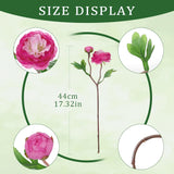10Pcs 20Heads Peonies Artificial Flowers, Realistic Artificial Silk Ranunculus Flowers With Bendable Stems For Floral Bouquets Centerpieces Home Table Wedding Party Decor (Purple Red)