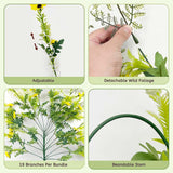75Cm Extra Large Artificial Daisy Flowers Bouquet - Yellow Silk Daisies With Stems,Fan-Shaped Outdoor Fake Wild Flowers,Hanging Plant For Vases/Graves/Farmhouse Decorations