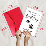 Funny Valentines Card For Husband Wife, Best Boy Best Girl Card From Pet, Paw Card For Dog Dad Dog Mum, “I Woof You”