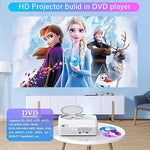 Full HD WiFi Bluetooth Projector w/ DVD, 12000LM, 1080P, 250" Compatible