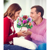 3D Pop-Up Card With Colorful Carnation Bouquet - Papar Crafted Flower Card - Elegant Greeting Card For Mother’S Day, Birthdays, Anniversaries, Weddings, Or Thank You – Includes Envelopes & Note Card