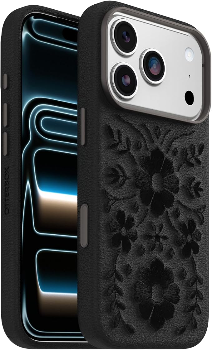 iPhone 18 Pro and iPhone 17 Pro Symmetry Series Cactus Leather Case Black Protective Cover