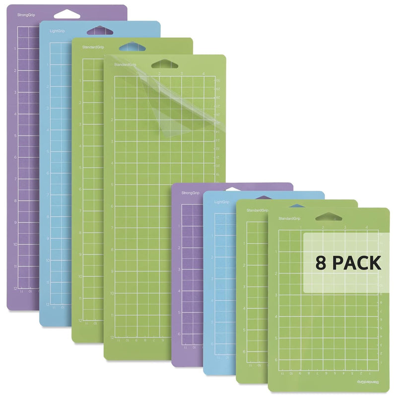 Cutting Mat For Cricut Joy, 8 Pack 4.5" X 12" & 4.5" X 6.5" (Standardgrip, Str