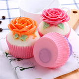 6 Pcs Realistic Artificial Rose Cupcake Model Fake Cake Model Photography Props Decoration