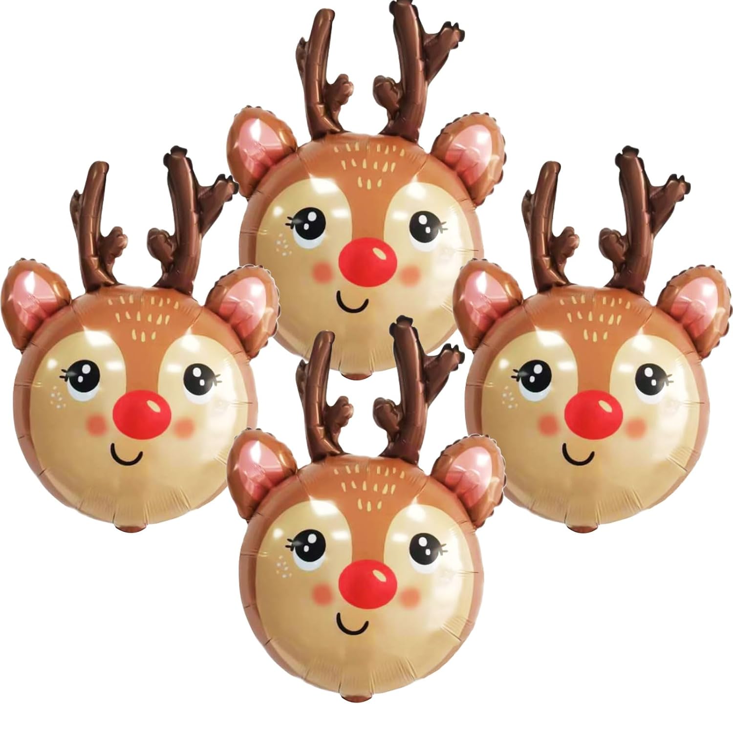 Deer Balloon Christmas Balloons Decorations Reindeer Foil Balloons For Deer Themed Hunting Party Birthday Party Supplies 4 Pcs