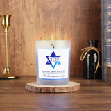 Yahrzeit Candles - Yahrzeit Memorial Candles, Jewish Sympathy 24 Hour Prayer Mourning Memory For Deceased, Jewish Remembrance Gift For Loss Of A Loved One, Yahrtzeit Funeral Decoration Blue Soy Wax