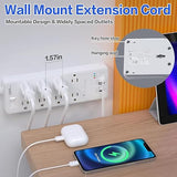 Surge Protector Power Strip with Timer 8 Outlets and USB C Ports for Home and Office