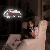 Sports Car Neon Sign Dimmable LED Wall Light USB Garage Decor for Boys Room Man Cave Bar