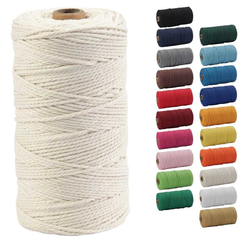 Macrame Cord, 2Mm X 220 Yards (About 200M) Colored Macrame Rope, 100% Natural