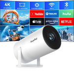 Electric Focus 4K Mini Projector, 1080P, Android, WiFi 6, Bluetooth, Portable