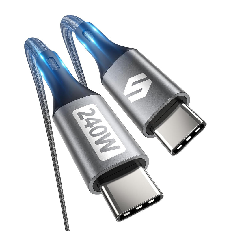 240W Usb C To Usb C Cable (3.3Ft, 2 Pack), Fast Charging Pd 3.1 [Compatible 14