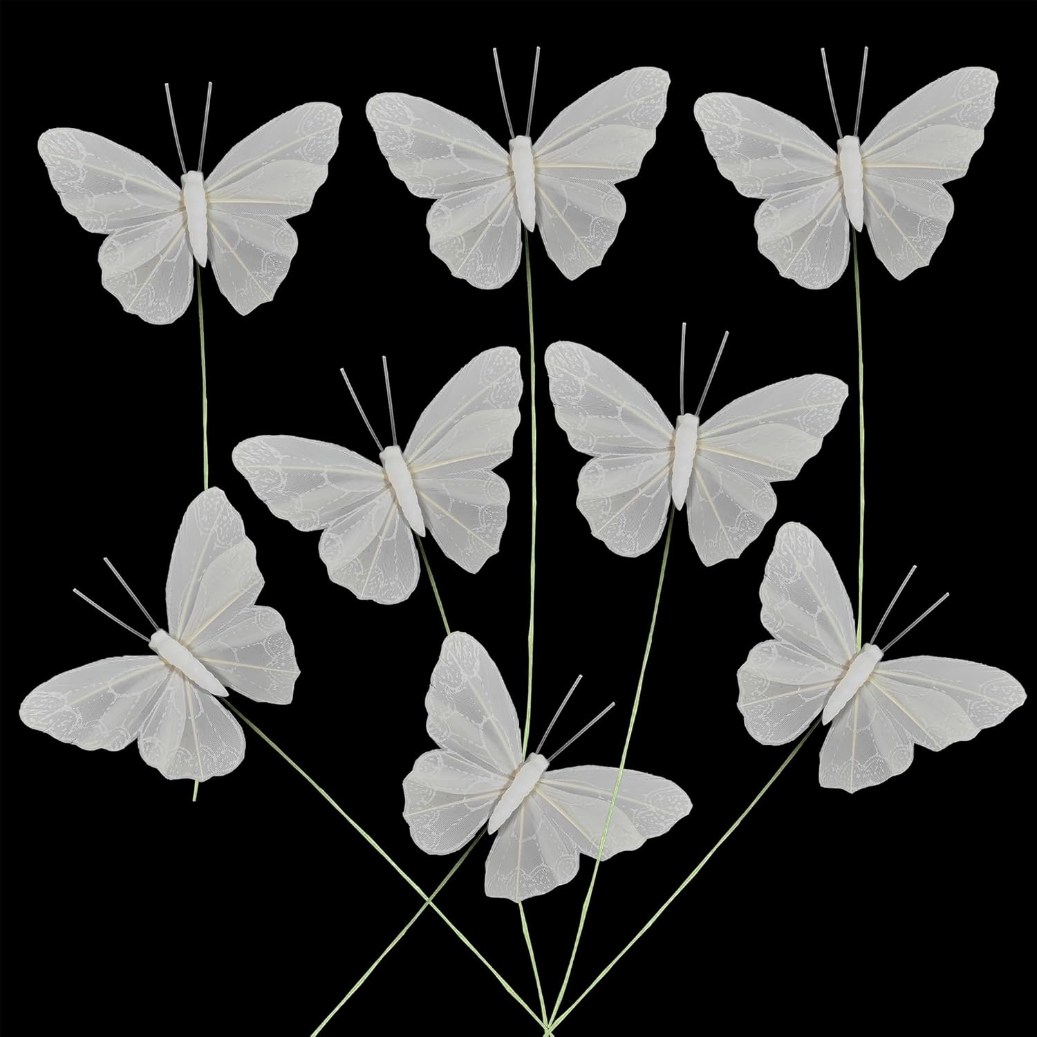 - Feather Butterfly Decorations For Wedding, Party, Home Decor, Gift Wrapping (Set Of 12)