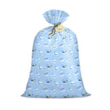 Jumbo Large Plastic Gift Bag, Baby Boy Design Plastic Bag With Tag And Tie For Birthday, Baby Shower - 56" X 36", 1 Pcs - Blue Sleepy Bear