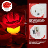 1000Pcs Rose Petals And Candles Set, 12Pcs Heart Battery Tea Lights, Red Led Tealight Candles, Romantic Decorations Special Night