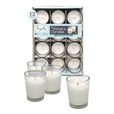 White Votive Candles In Glass - Pack Of 12 Votive Candle - 12 Hour Burn Time - Unscented Votive Candles - European Made Glass Votives