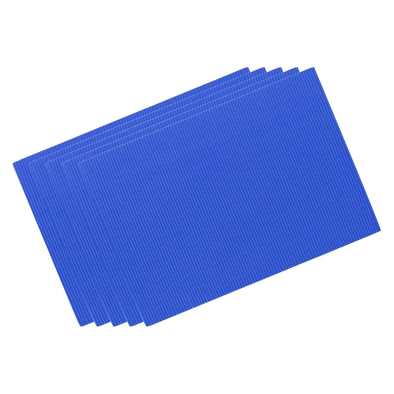 5 Pack 7.87X11.81 Inch Corrugated Cardboard Paper Sheets Diy Projects Blue For