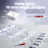 15 Pack Fairy String Lights, 7Ft 20 Led Waterproof Battery Operated String Lights Indoor For Bedroom Home Christmas Part