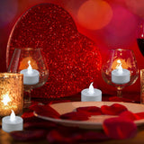 24Pcs Flameless Tea Lights Candles Realistic Led Flickering Operated Pumkin Led Tealights Candles Long Lasting Electric Fake Candles Decoration For Party And Gifts Ideas