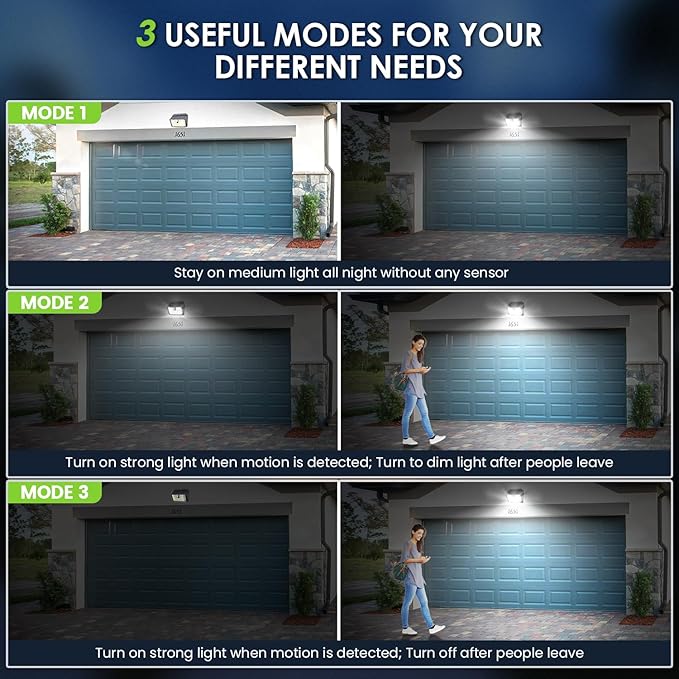6 Pack Ultra Bright Solar Motion Sensor Lights IP65 Waterproof 270° Security Wall Lights