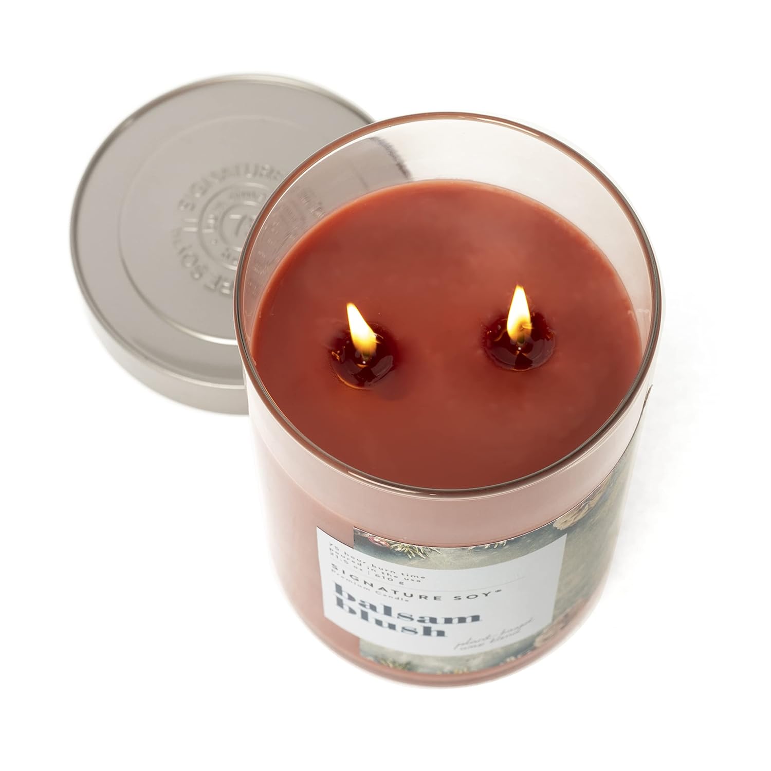 Lidded Balsam Blush Scented Candle, Extra Large Jar